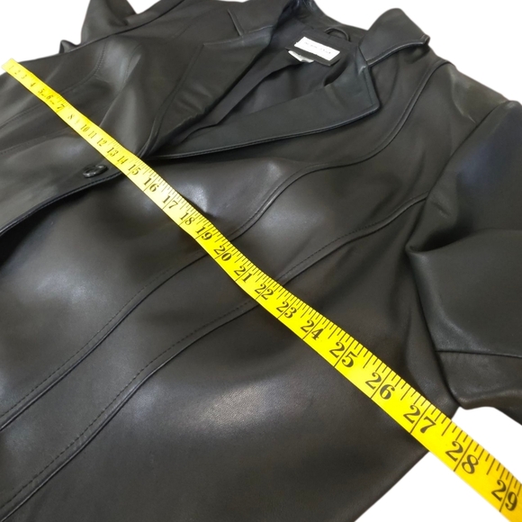 Preston & York Genuine Lamb Skin Leather Coat/ Jacket Buttery Soft Size 3X Black - Picture 6 of 16